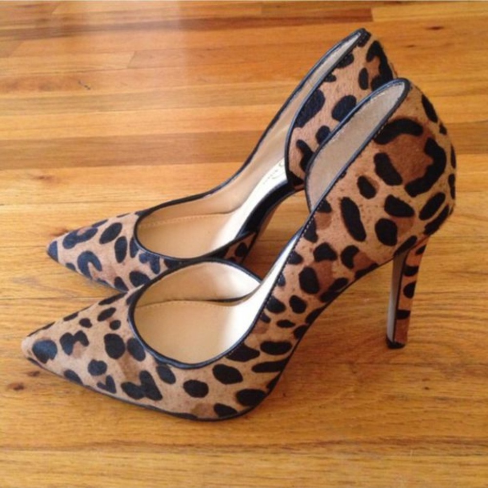 Leopard Calf Hair Heels